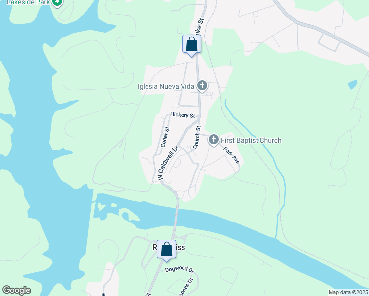 map of restaurants, bars, coffee shops, grocery stores, and more near in Rhodhiss