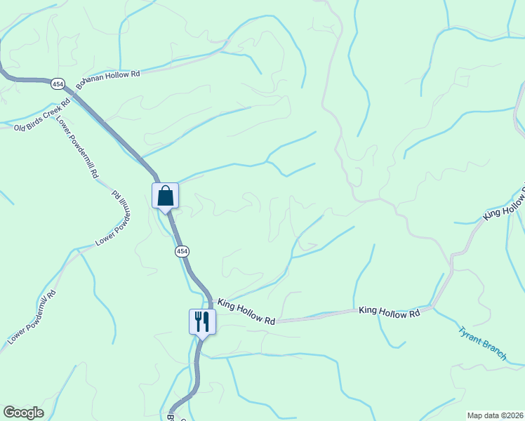 map of restaurants, bars, coffee shops, grocery stores, and more near 2255 Jared Road in Sevierville