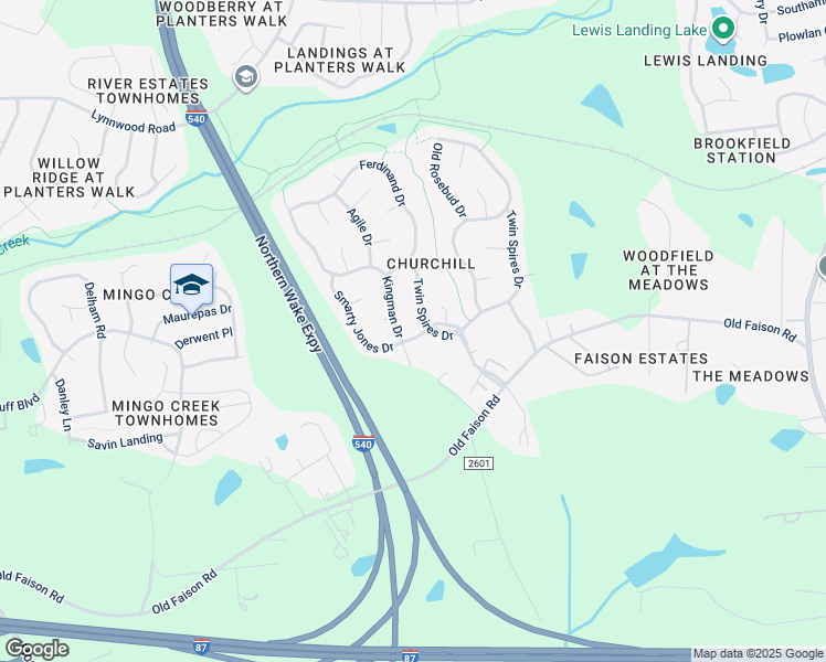 map of restaurants, bars, coffee shops, grocery stores, and more near 4608 Smarty Jones Drive in Knightdale