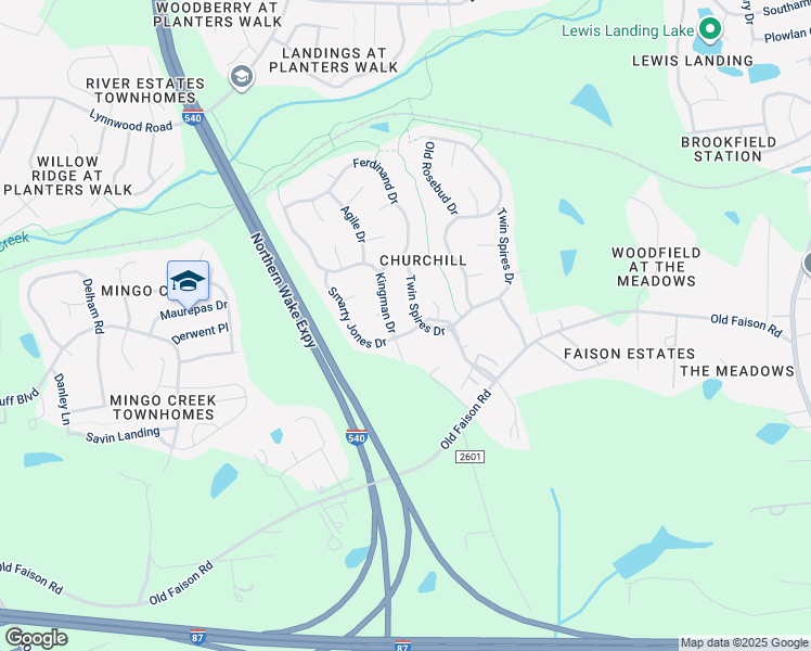 map of restaurants, bars, coffee shops, grocery stores, and more near 4608 Smarty Jones Drive in Knightdale