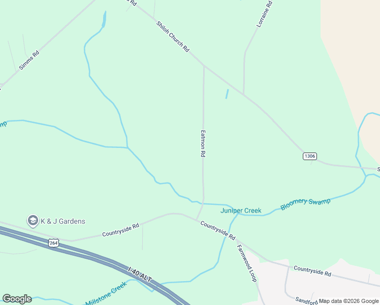 map of restaurants, bars, coffee shops, grocery stores, and more near 6243 Eatmon Road in Bailey