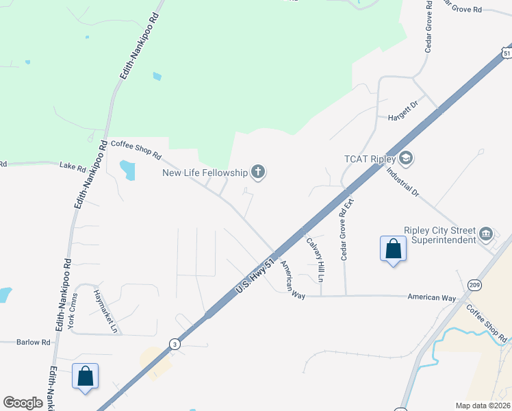 map of restaurants, bars, coffee shops, grocery stores, and more near 64 Lakeview Road in Ripley