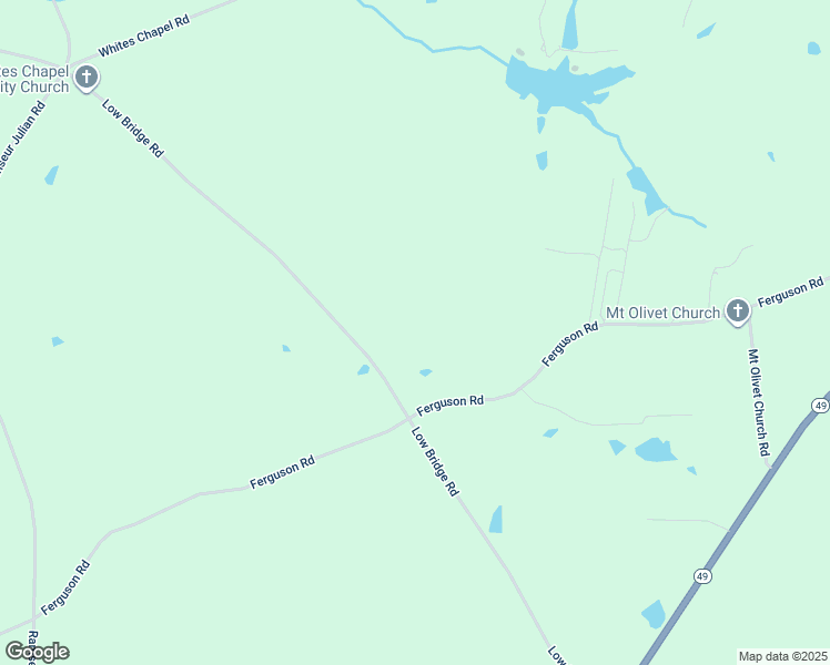 map of restaurants, bars, coffee shops, grocery stores, and more near Low Bridge Road in Liberty