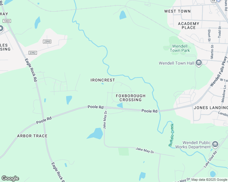 map of restaurants, bars, coffee shops, grocery stores, and more near 532 Horseman Park Place in Wendell