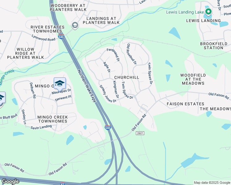 map of restaurants, bars, coffee shops, grocery stores, and more near 4507 Arcaro Drive in Knightdale
