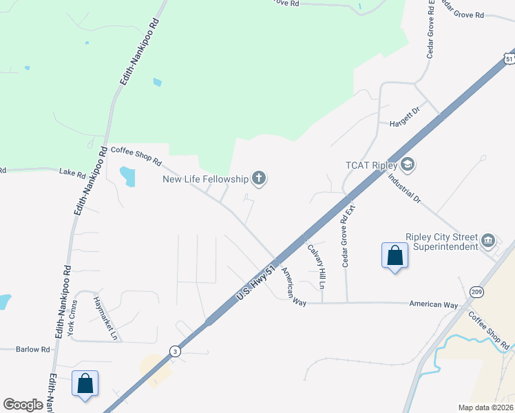 map of restaurants, bars, coffee shops, grocery stores, and more near 64 Lakeview Road in Ripley