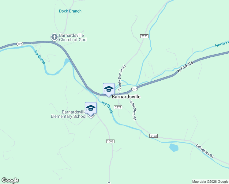 map of restaurants, bars, coffee shops, grocery stores, and more near 2 Poverty Branch Road in Barnardsville