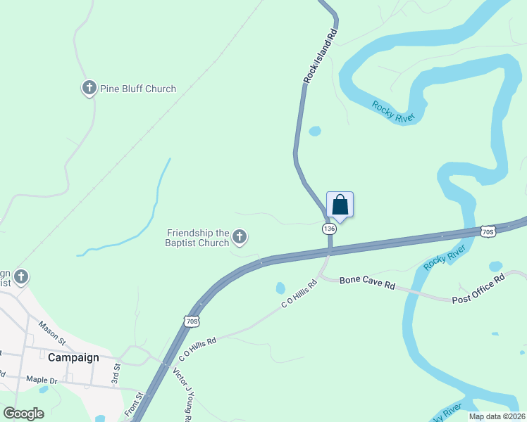 map of restaurants, bars, coffee shops, grocery stores, and more near Hash Lane in Rock Island
