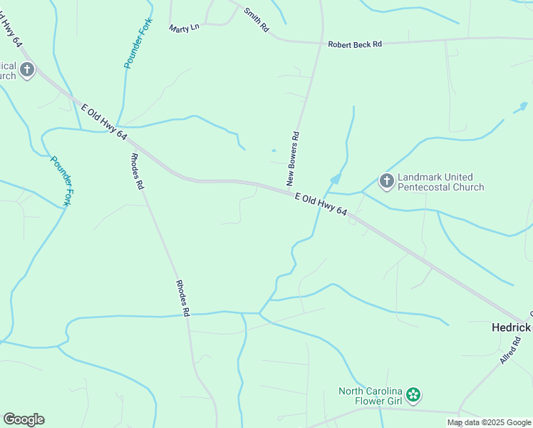 map of restaurants, bars, coffee shops, grocery stores, and more near East Old Highway 64 in Lexington