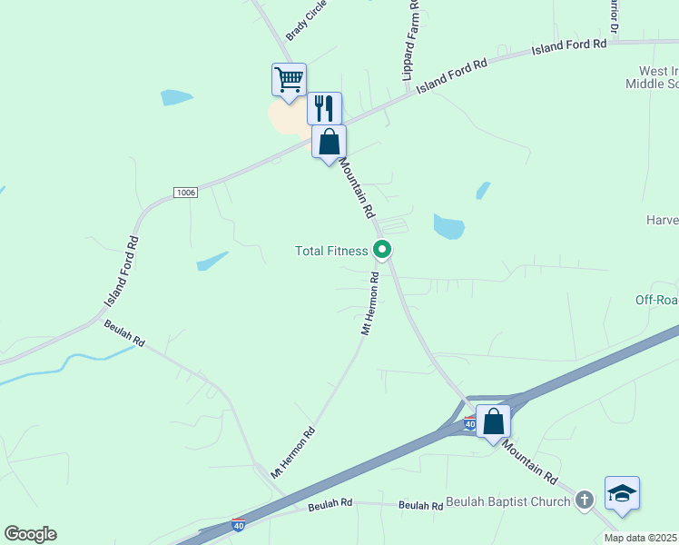 map of restaurants, bars, coffee shops, grocery stores, and more near 128 Mount Hermon Road in Statesville