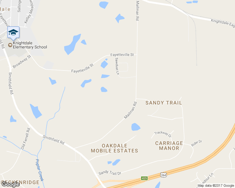 map of restaurants, bars, coffee shops, grocery stores, and more near 438 Mailman Road in Knightdale