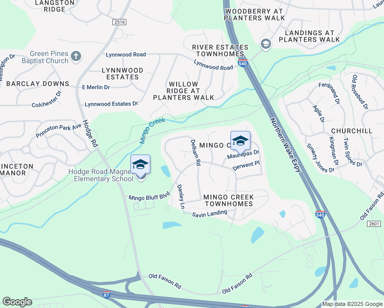 map of restaurants, bars, coffee shops, grocery stores, and more near 1003 Craftway Court in Knightdale