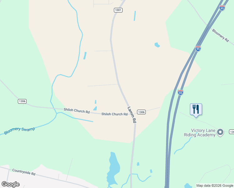 map of restaurants, bars, coffee shops, grocery stores, and more near 5931 Lamm Road in Wilson