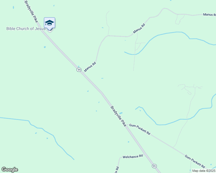 map of restaurants, bars, coffee shops, grocery stores, and more near 7097 Bradyville Pike in Murfreesboro
