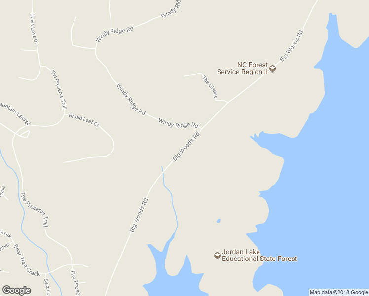 map of restaurants, bars, coffee shops, grocery stores, and more near Big Woods Road in Chapel Hill