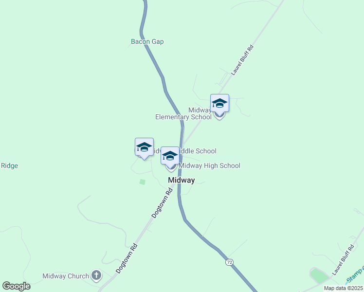 map of restaurants, bars, coffee shops, grocery stores, and more near 130 Laurel Bluff Road in Kingston