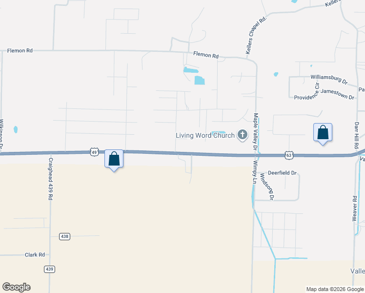 map of restaurants, bars, coffee shops, grocery stores, and more near 6012 U.S. 49 in Jonesboro