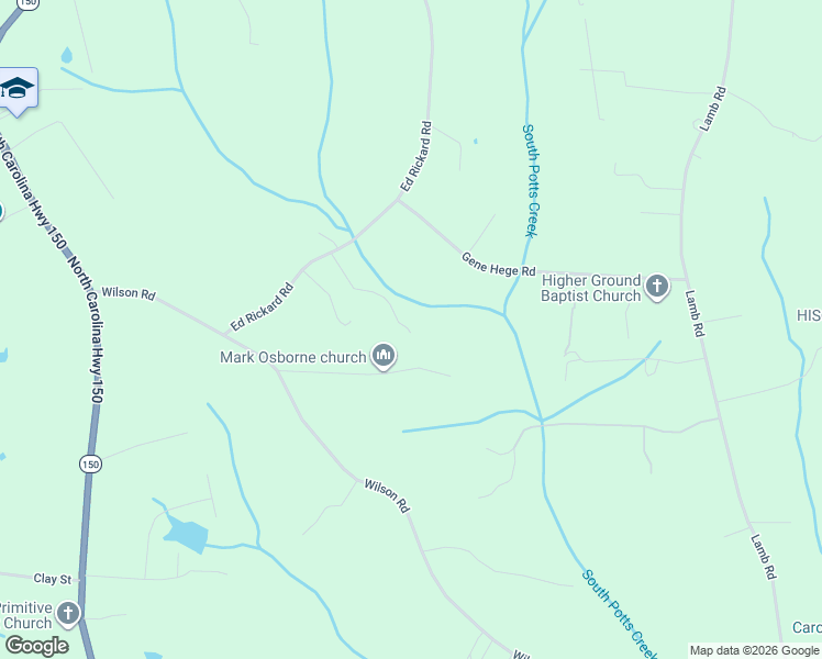 map of restaurants, bars, coffee shops, grocery stores, and more near 449 Tater Bug Drive in Linwood