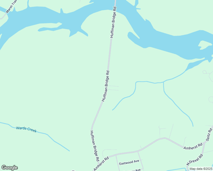 map of restaurants, bars, coffee shops, grocery stores, and more near Huffman Bridge Road in Burke County