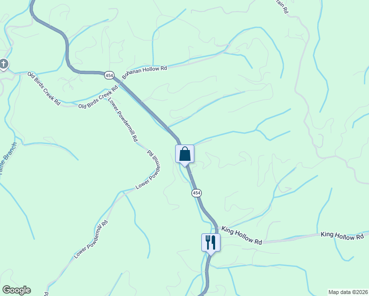 map of restaurants, bars, coffee shops, grocery stores, and more near 3919 Birds Creek Road in Sevierville