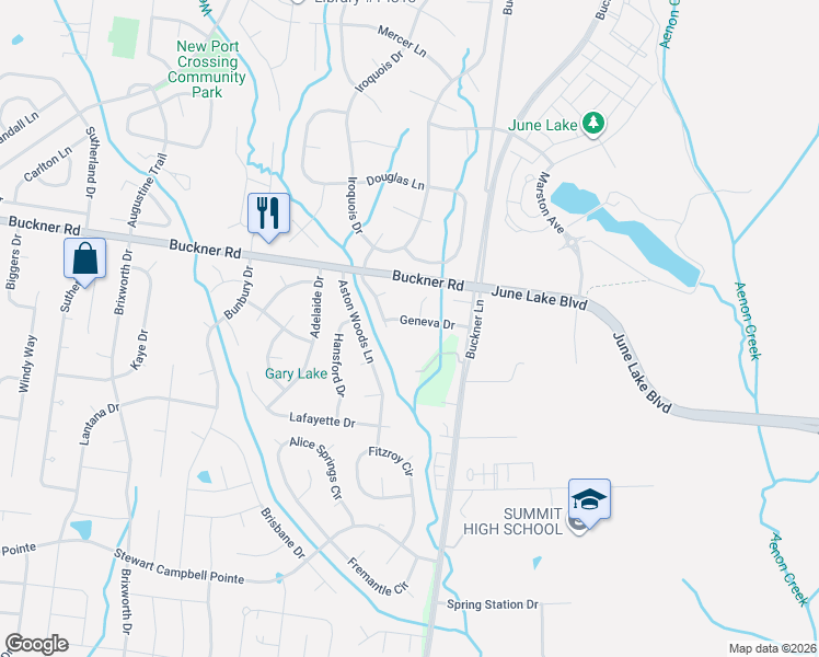 map of restaurants, bars, coffee shops, grocery stores, and more near 2707 Buckner Lane in Thompson's Station