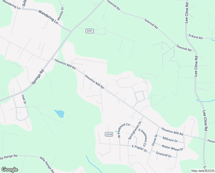 map of restaurants, bars, coffee shops, grocery stores, and more near 1216 Houston Mill Road in Conover