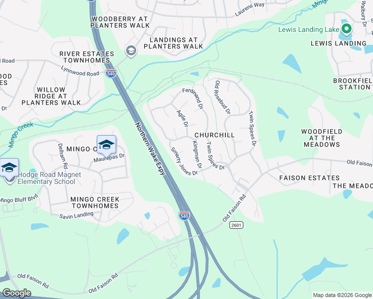 map of restaurants, bars, coffee shops, grocery stores, and more near 1406 Kingman Drive in Knightdale
