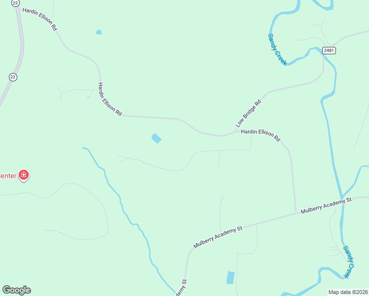 map of restaurants, bars, coffee shops, grocery stores, and more near 4104 Hardin Ellison Road in Franklinville