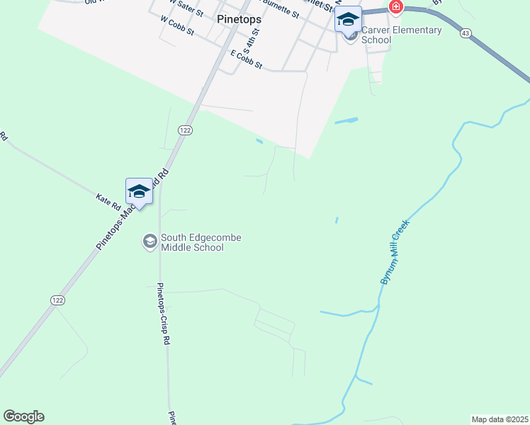 map of restaurants, bars, coffee shops, grocery stores, and more near 778 South A Gilliam Street in Pinetops