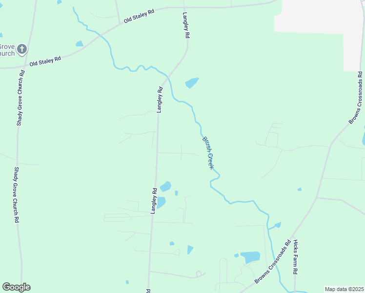 map of restaurants, bars, coffee shops, grocery stores, and more near 1364 Langley Road in Staley