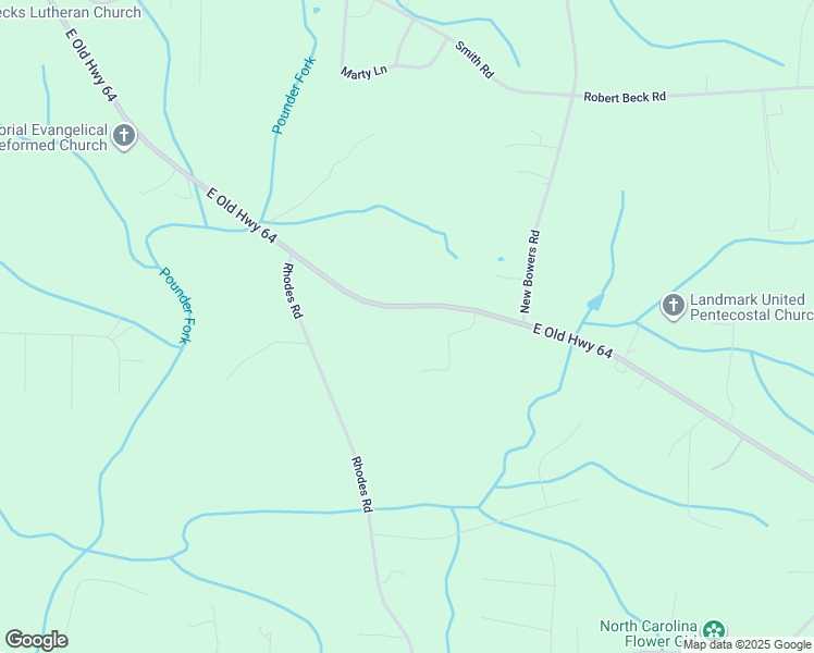 map of restaurants, bars, coffee shops, grocery stores, and more near East Old Highway 64 in Lexington