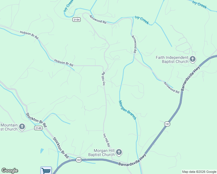 map of restaurants, bars, coffee shops, grocery stores, and more near 41 Ivywood Road in Weaverville