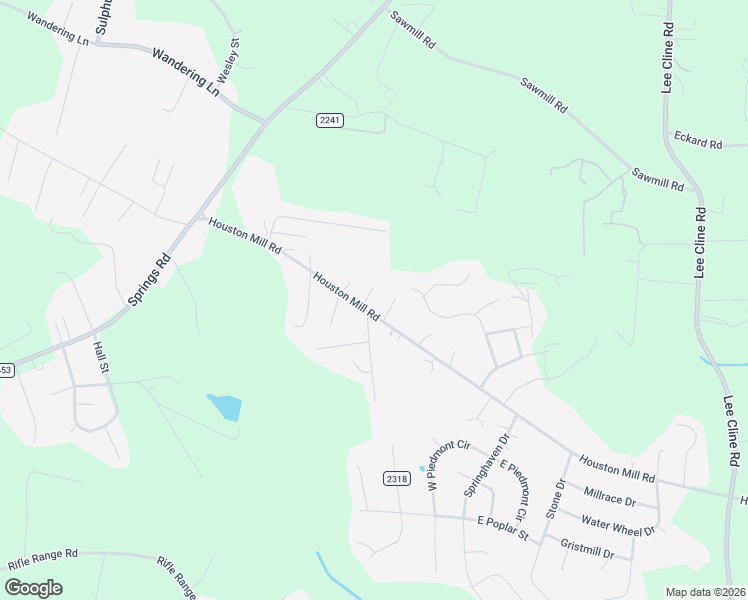 map of restaurants, bars, coffee shops, grocery stores, and more near 1216 Houston Mill Rd in Conover