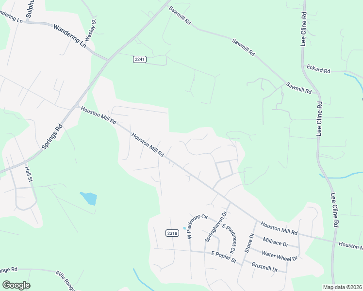 map of restaurants, bars, coffee shops, grocery stores, and more near 1101 Pecan Street in Conover