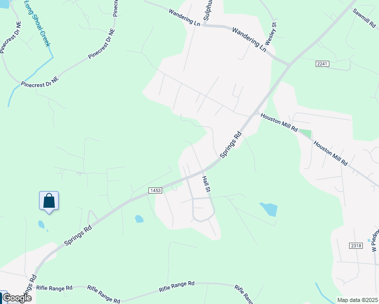 map of restaurants, bars, coffee shops, grocery stores, and more near 5309 Hall Street in Conover