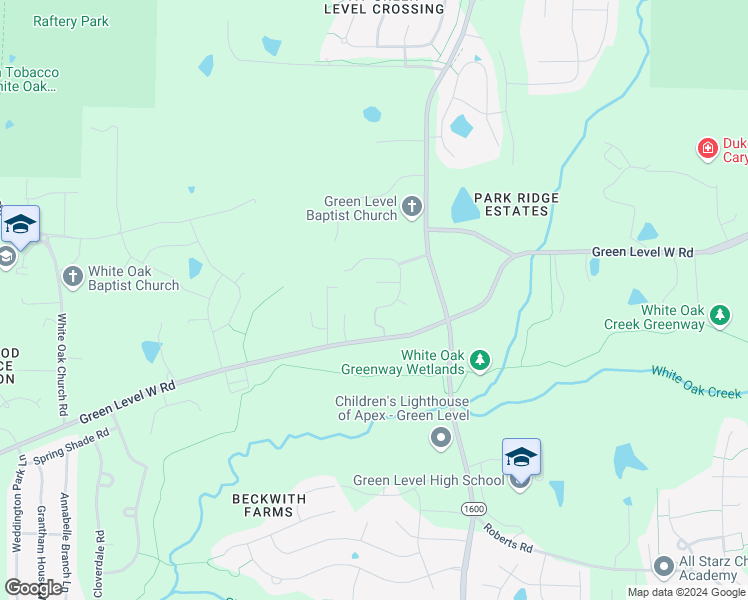 map of restaurants, bars, coffee shops, grocery stores, and more near 8405 Broderick Place in Cary