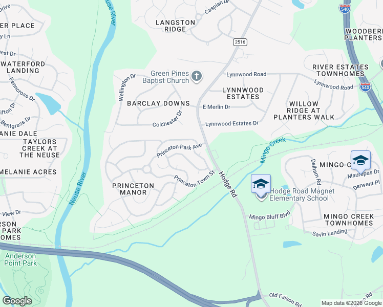 map of restaurants, bars, coffee shops, grocery stores, and more near 1013 Village River Drive in Knightdale