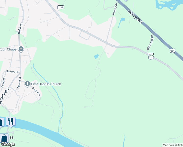 map of restaurants, bars, coffee shops, grocery stores, and more near 206 Taylor Circle in Granite Falls