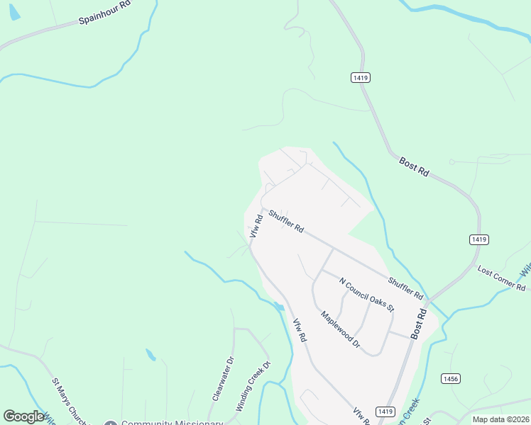 map of restaurants, bars, coffee shops, grocery stores, and more near 225 Shuffler Road in Morganton