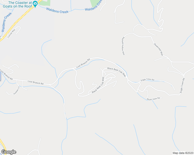 map of restaurants, bars, coffee shops, grocery stores, and more near 1725 High Rock Way in Sevierville