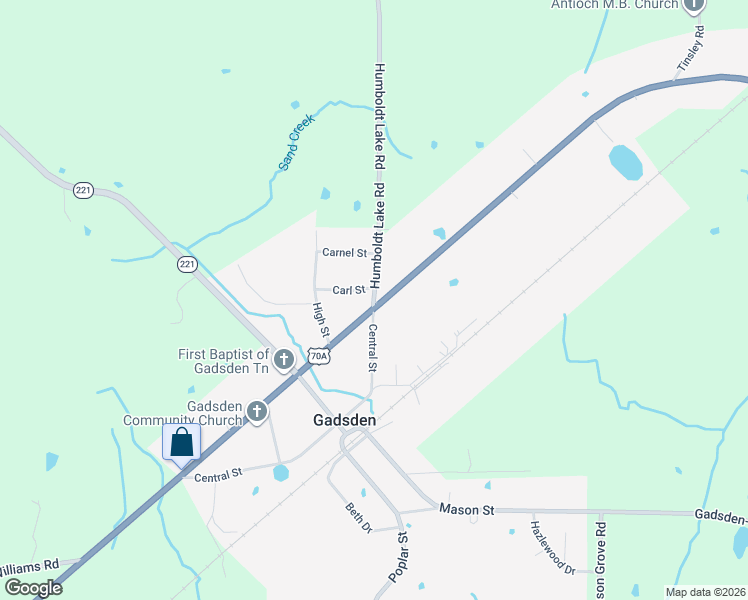 map of restaurants, bars, coffee shops, grocery stores, and more near 20402 U.S. 79 in Gadsden