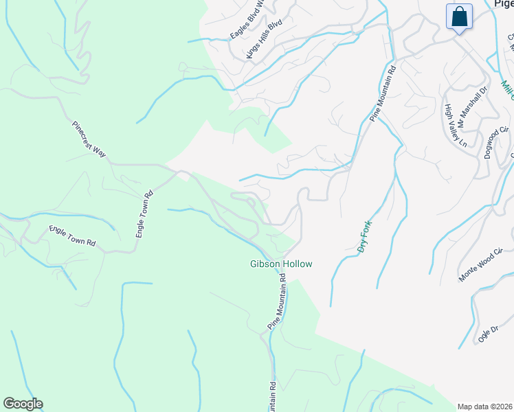 map of restaurants, bars, coffee shops, grocery stores, and more near 3325 Pine Peak Way in Pigeon Forge