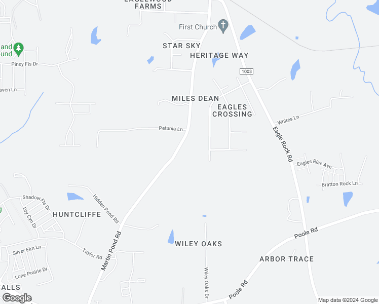 map of restaurants, bars, coffee shops, grocery stores, and more near 1329 Martin Pond Road in Wendell
