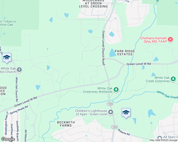 map of restaurants, bars, coffee shops, grocery stores, and more near 3717 Adela Court in Cary