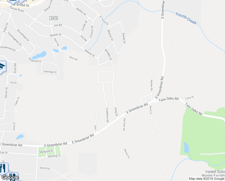 map of restaurants, bars, coffee shops, grocery stores, and more near 1105 King Street in Statesville