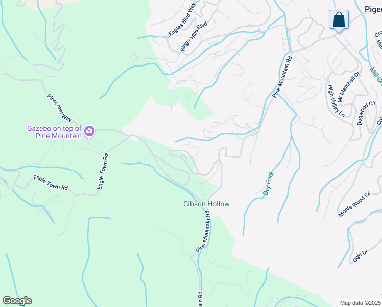 map of restaurants, bars, coffee shops, grocery stores, and more near 3228 Pine Peak Way in Sevierville