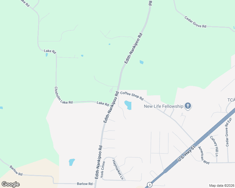 map of restaurants, bars, coffee shops, grocery stores, and more near 2390 Edith-Nankipoo Road in Ripley
