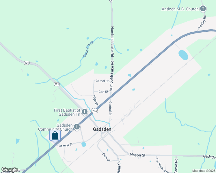 map of restaurants, bars, coffee shops, grocery stores, and more near 89 Humboldt Lake Rd in Gadsden