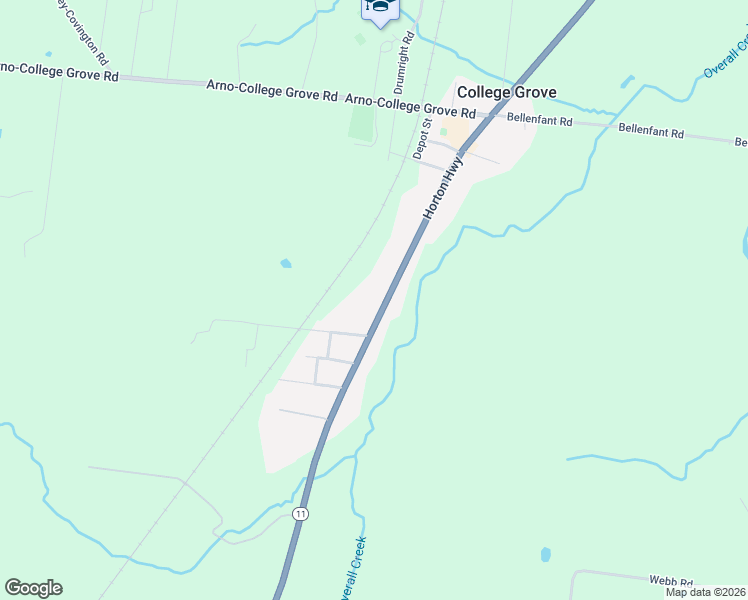 map of restaurants, bars, coffee shops, grocery stores, and more near 8813 Horton Highway in College Grove