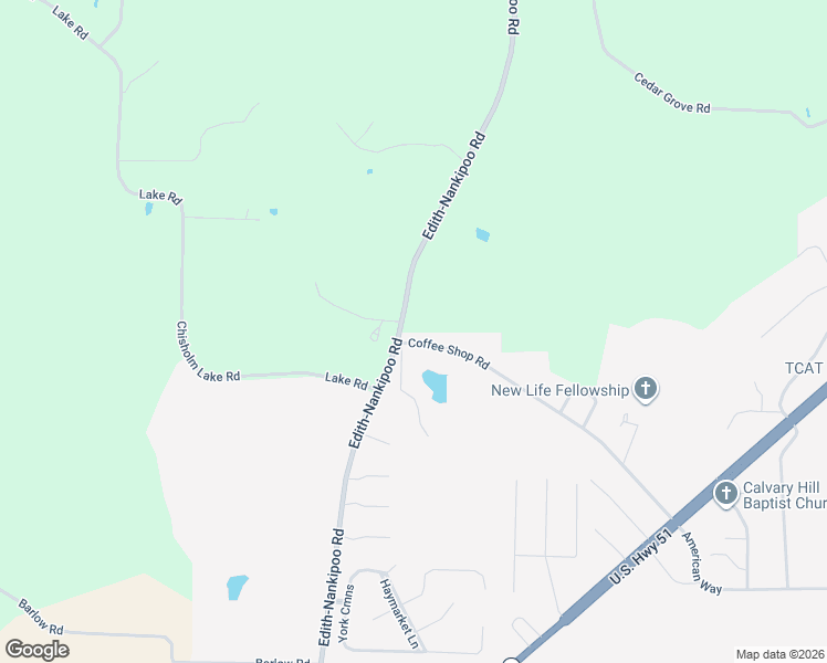 map of restaurants, bars, coffee shops, grocery stores, and more near 2390 Edith-Nankipoo Road in Ripley